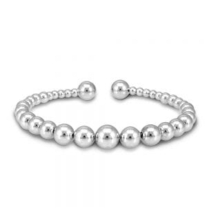 Graduated Sterling Silver Ball Bangle