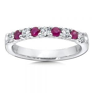 Diamond and Ruby Anniversary Band