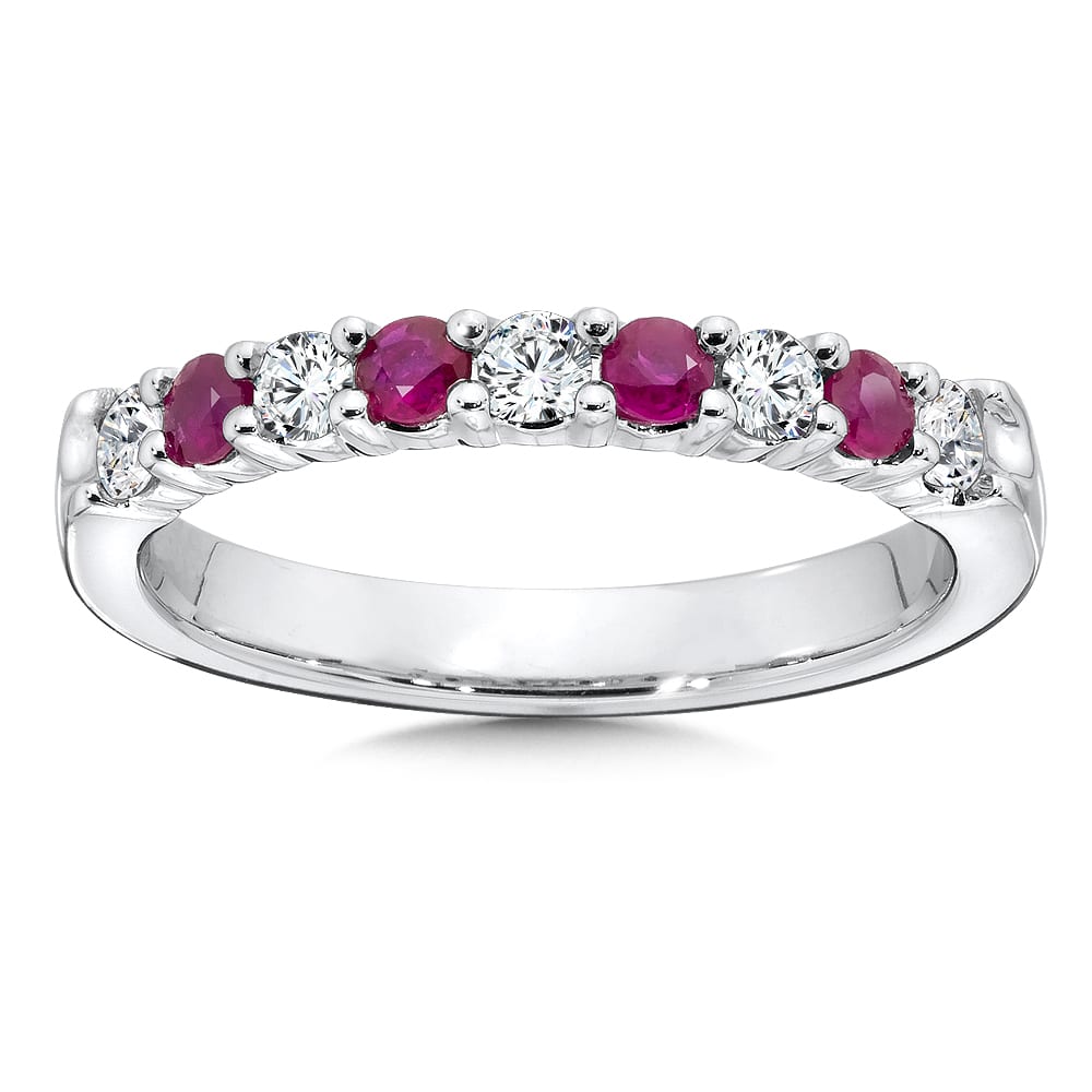 Diamond and Ruby Anniversary Band
