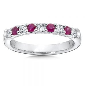 Diamond and Ruby Anniversary Band
