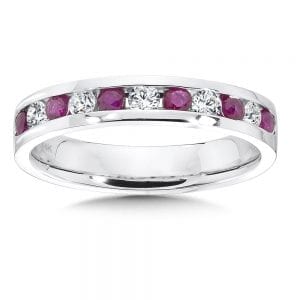 Diamond and Ruby Anniversary Band