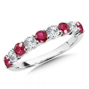 Diamond and Ruby Anniversary Band