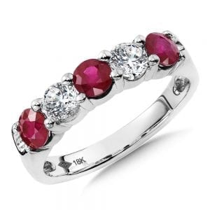 Diamond and Ruby Anniversary Band