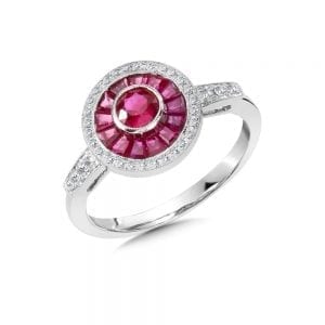 Vintage Ruby and Diamond Ring