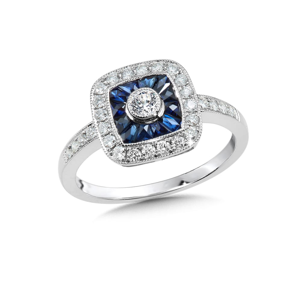 Diamond and Sapphire Ring