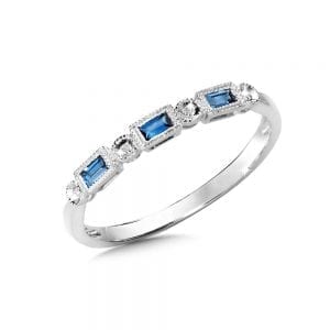 Diamond and Sapphire Stackable Ring
