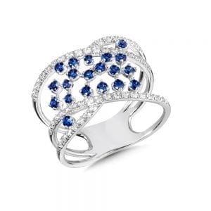 Diamond and Sapphire Ring