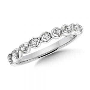 10k White Gold Stackable Ring