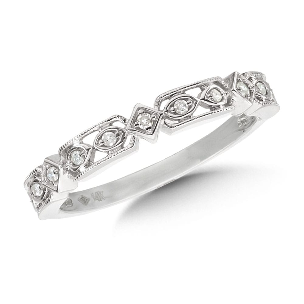 10k White Gold Stackable Ring