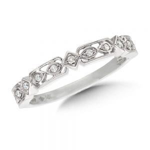 14k White Gold Stackable Ring
