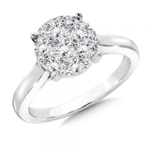 Diamond Star Solitaire Ring