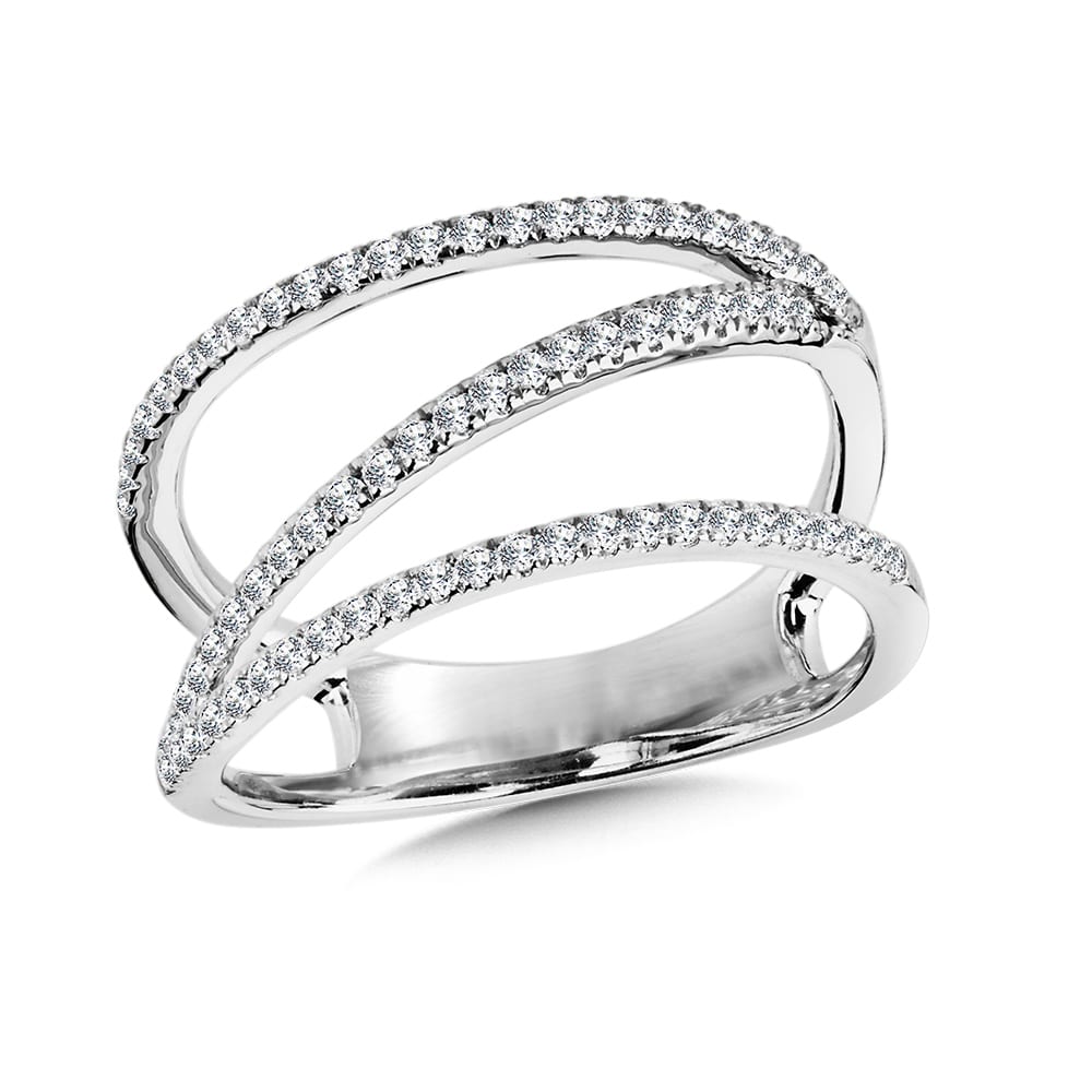 Criss Cross Diamond Ring