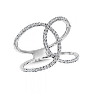 Criss Cross Diamond Ring