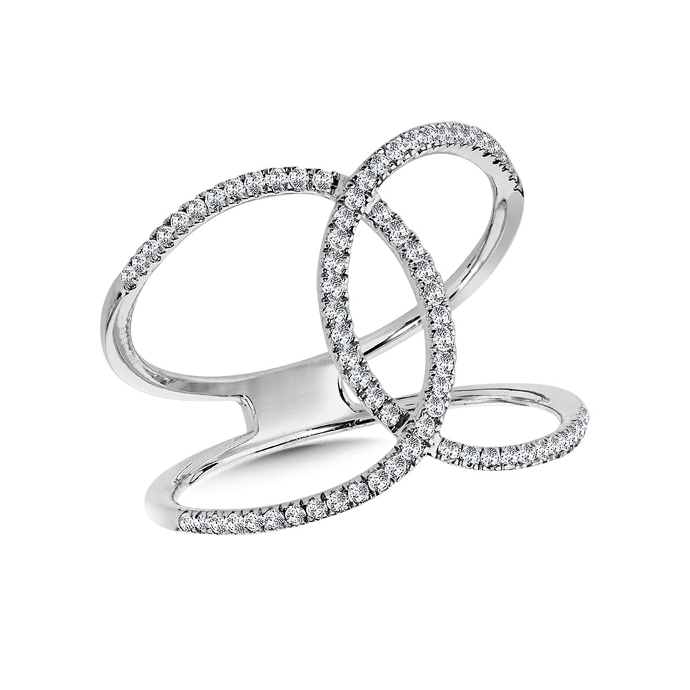 Criss Cross Diamond Ring