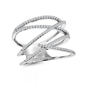 Criss Cross Diamond Ring