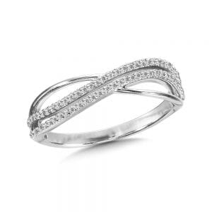Infinity Criss Cross Diamond Ring
