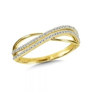 Infinity Criss Cross Diamond Ring