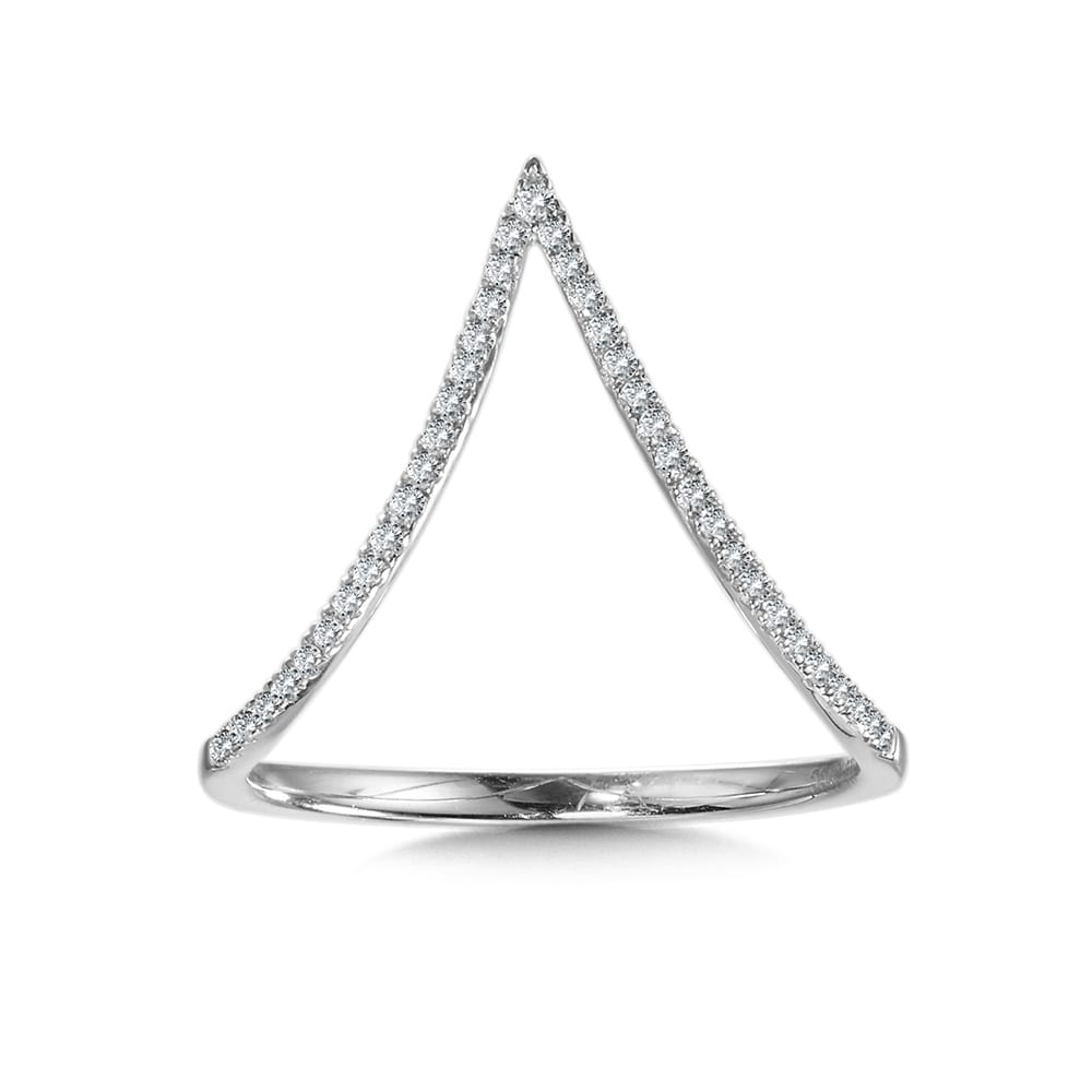 V-Shaped Diamond Ring