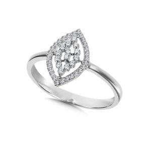 Diamond Ring in 14K White Gold