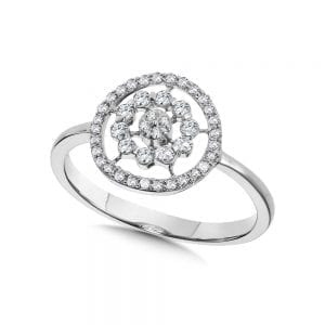 Diamond Ring in 14K White Gold