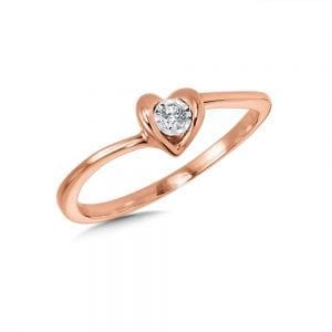 Diamond Ring in 10K Rose Gold
