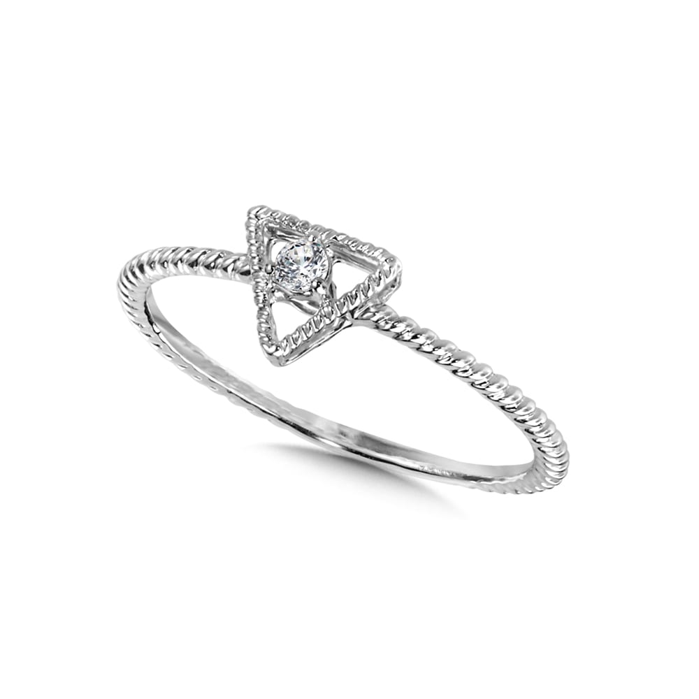 Diamond Ring in 10K White Gold