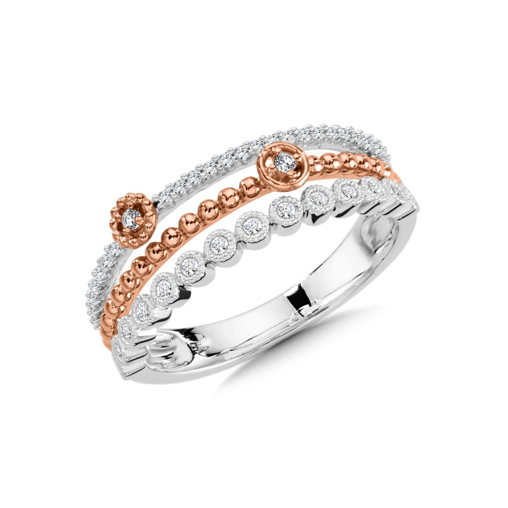 14K Gold Two-Tone Diamond Ring