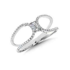 14K White Gold Diamond Ring