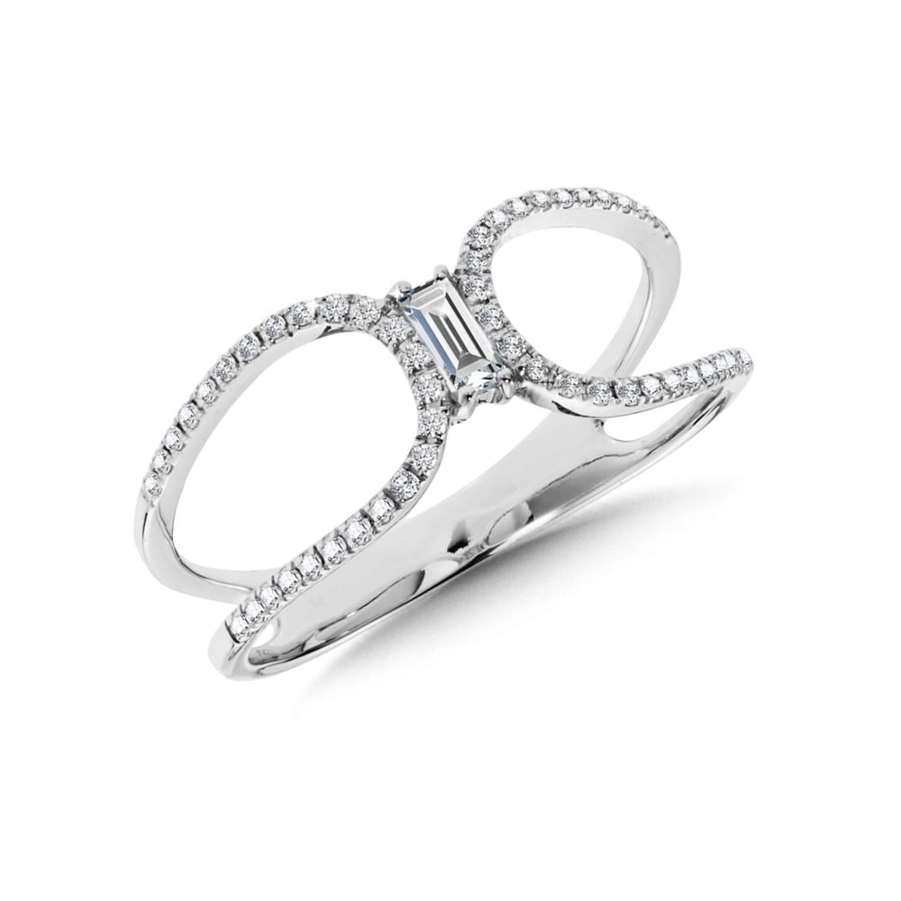 14K White Gold Diamond Ring