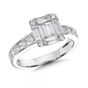 18K White Gold Diamond Ring