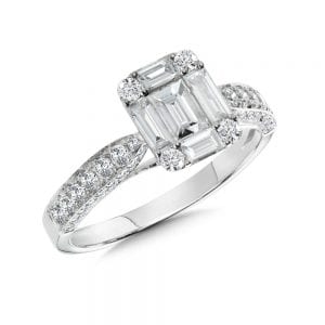 18K White Gold Diamond Ring
