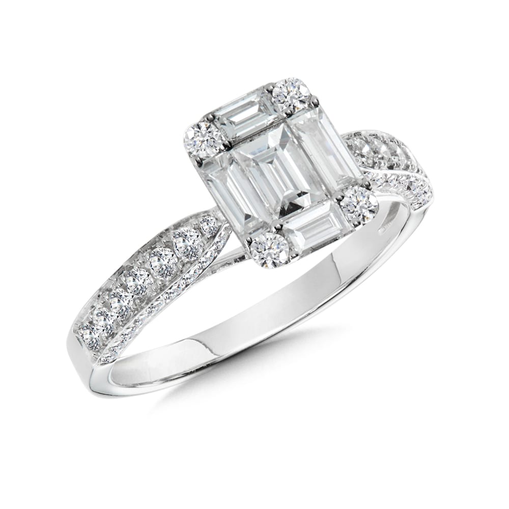 18K White Gold Diamond Ring