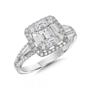18K White Gold Diamond Ring