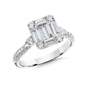 18K White Gold Diamond Ring