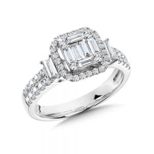 18K White Gold Diamond Ring