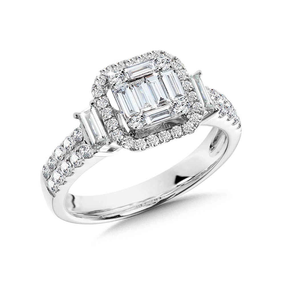 18K White Gold Diamond Ring