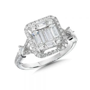 18K White Gold Diamond Ring