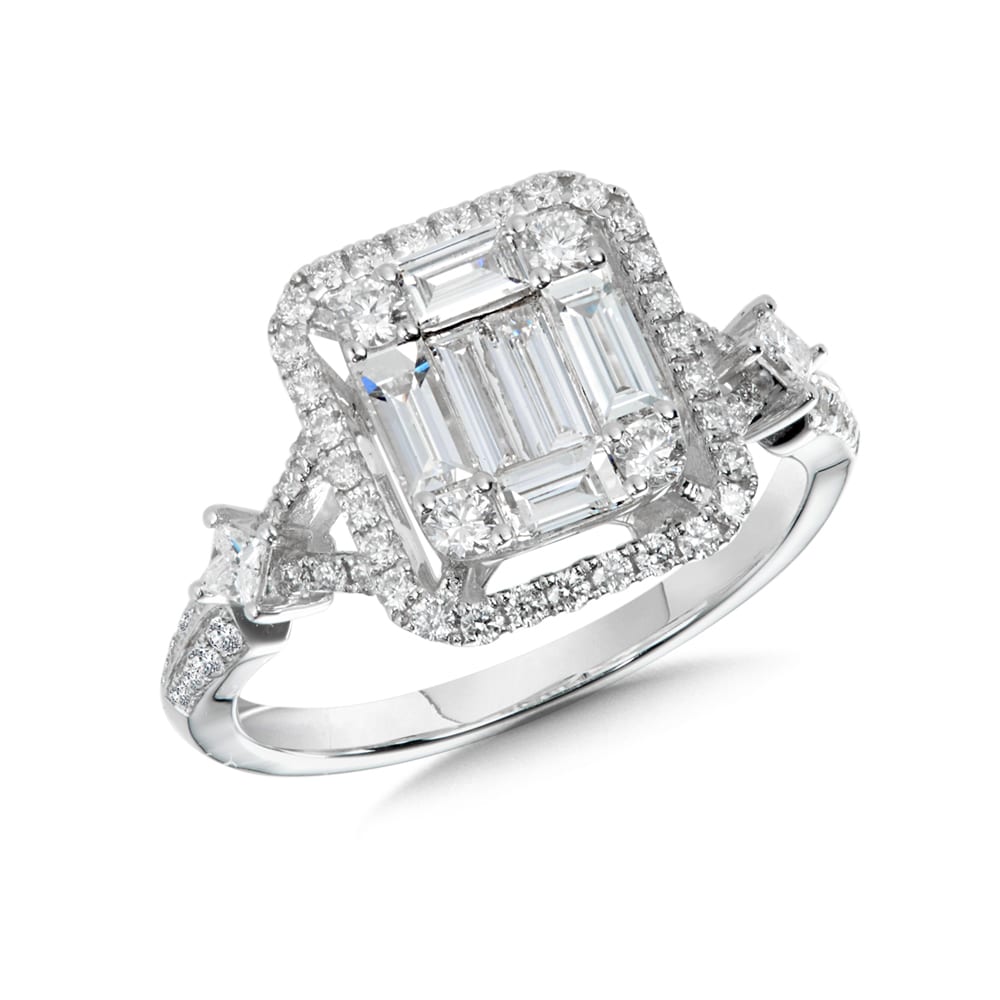 18K White Gold Diamond Ring
