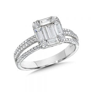 18K White Gold Diamond Ring