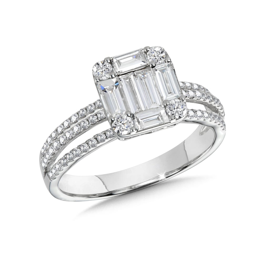 18K White Gold Diamond Ring