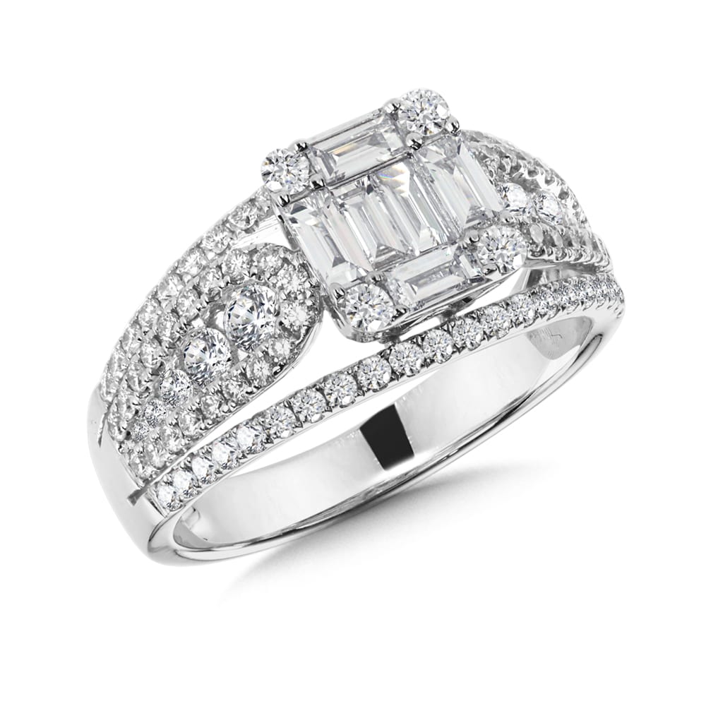 18K White Gold Diamond Ring
