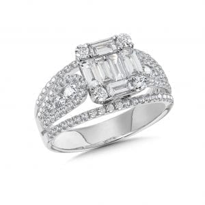 18K White Gold Diamond Ring