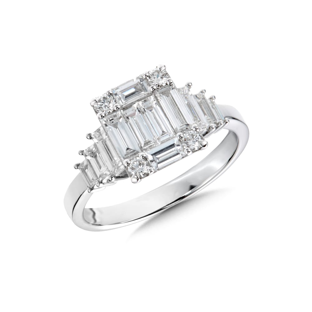 18K White Gold Diamond Ring