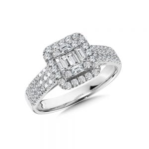 14K White Gold Diamond Ring