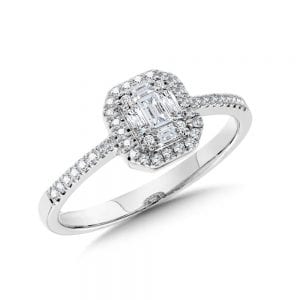 14K White Gold Diamond Ring