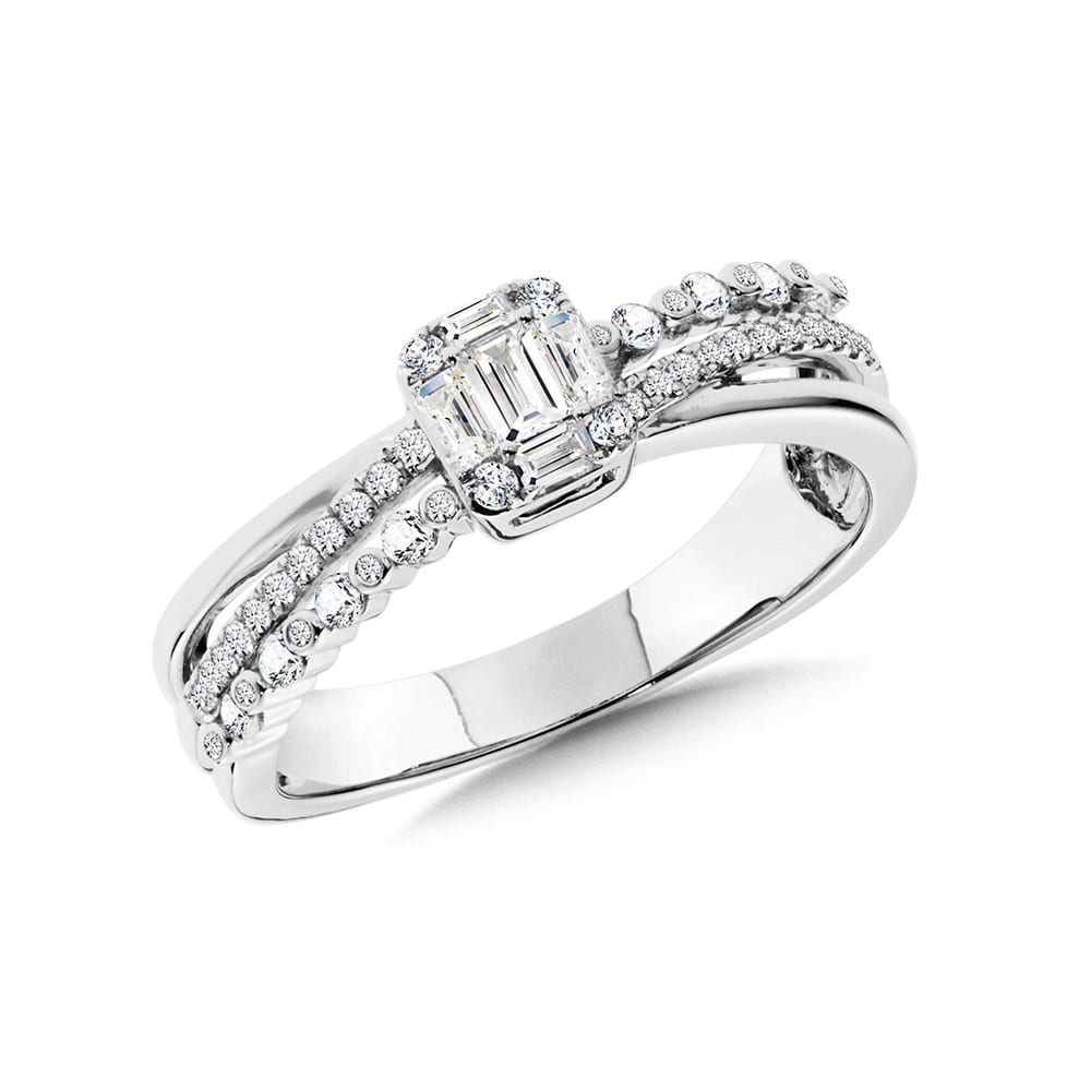 14K White Gold Diamond Ring