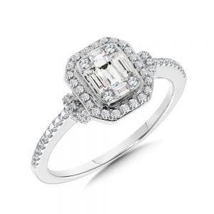 14K White Gold Diamond Ring