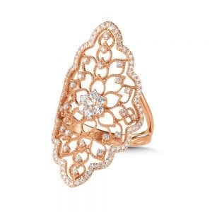 14K Rose Gold Diamond Ring