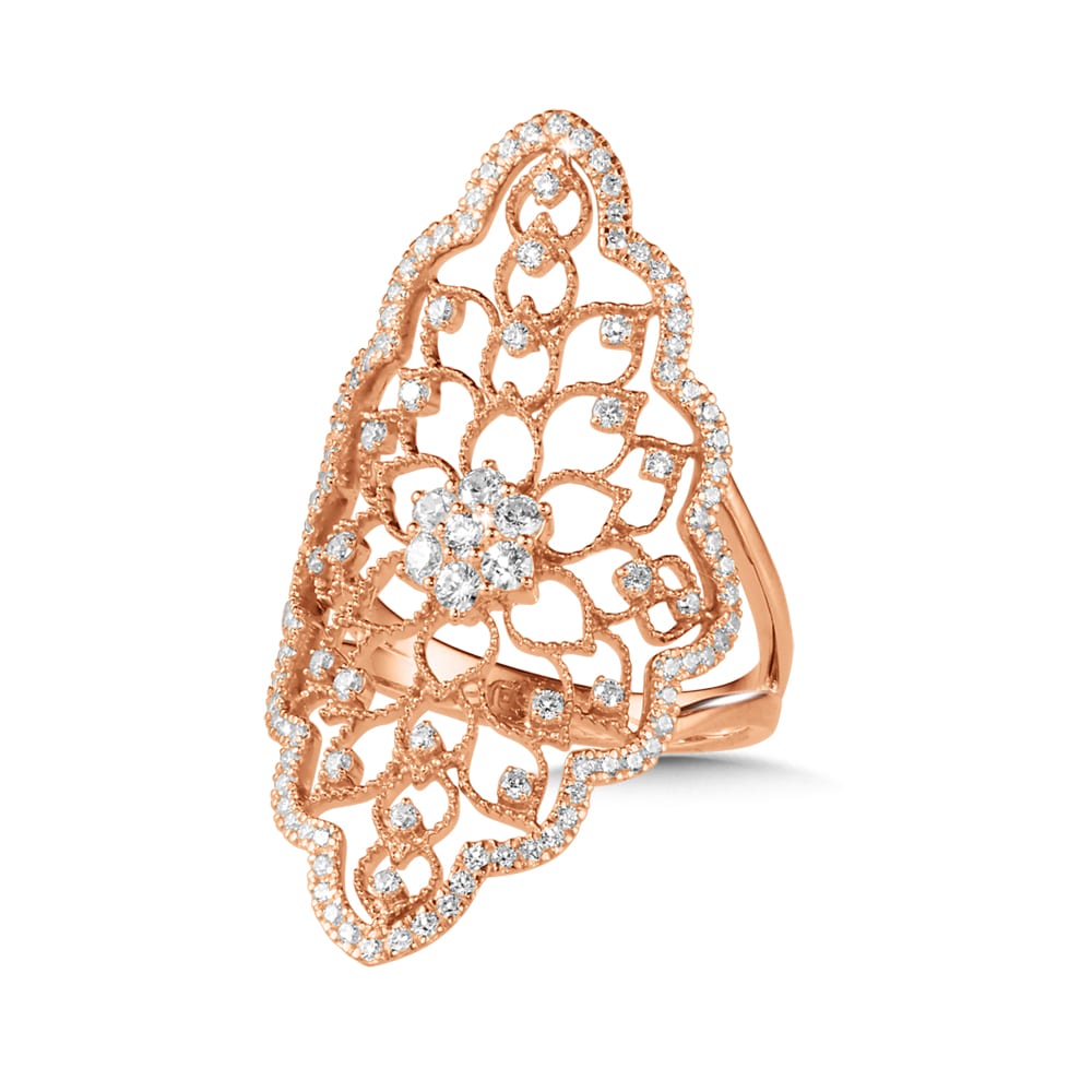 14K Rose Gold Diamond Ring