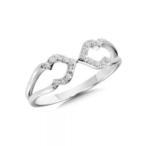 14K White Gold Diamond Ring